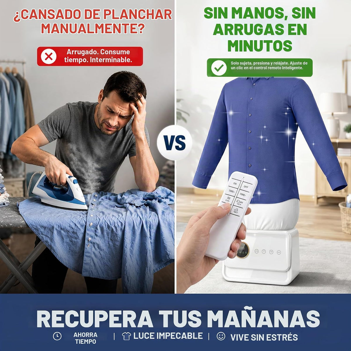Airoflux - Máquina de planchar automática, removedor de arrugas por...