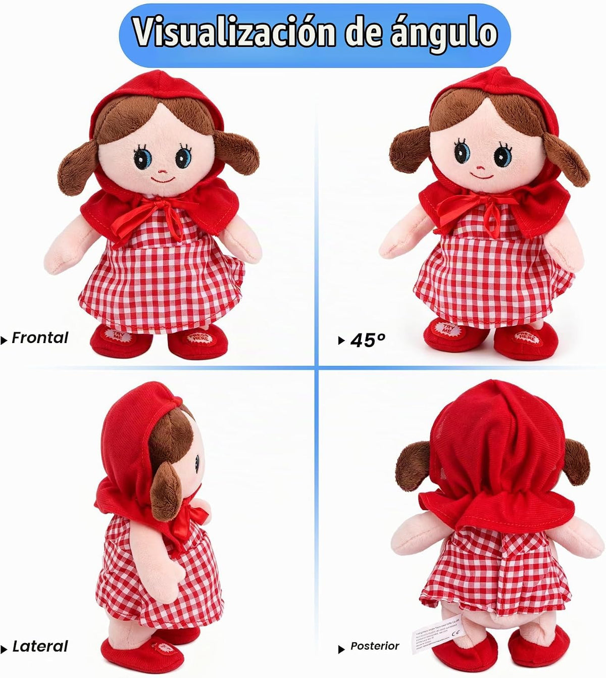 Hopearl Muñeca que Habla y Canta Repite Lo Que Dices Niña Caminante...