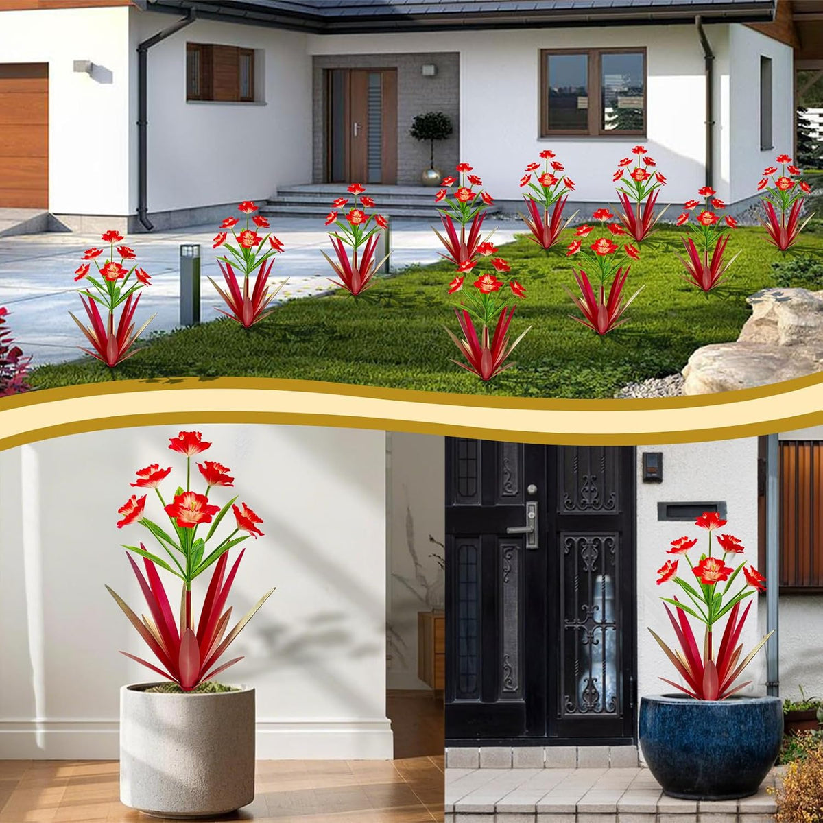 Homight Plantas de Agave de Metal para Decoración al Aire Libre, De...