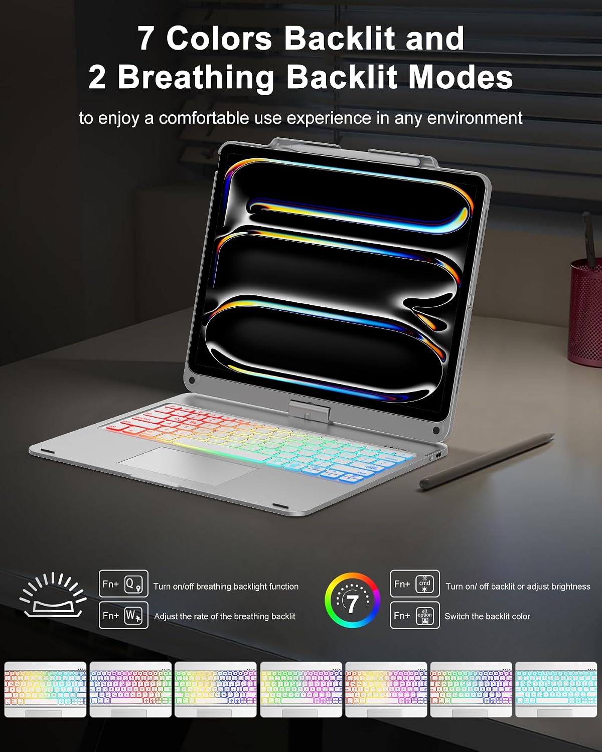 Funda giratoria con teclado para iPad Pro de 13 pulgadas M5\/M4 y i...