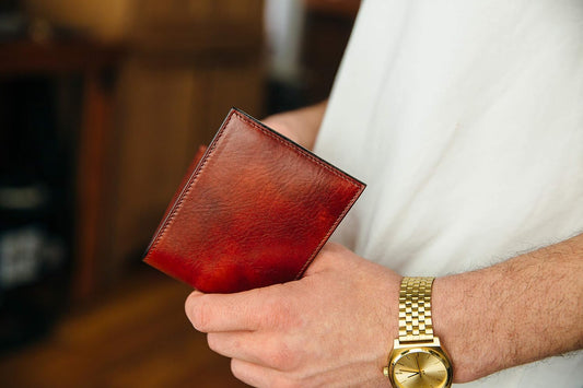 Bosca Cartera de 8 bolsillos para hombre en piel vieja - RFID, Marr...