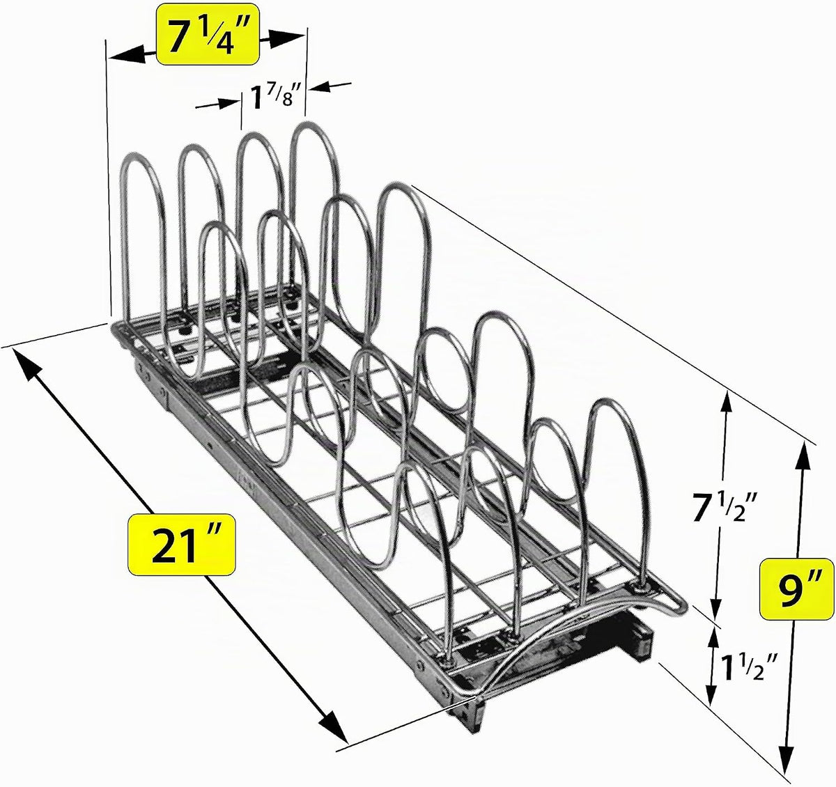 LYNK PROFESSIONAL® Organizador de tapas extraíbles para ollas y sar...