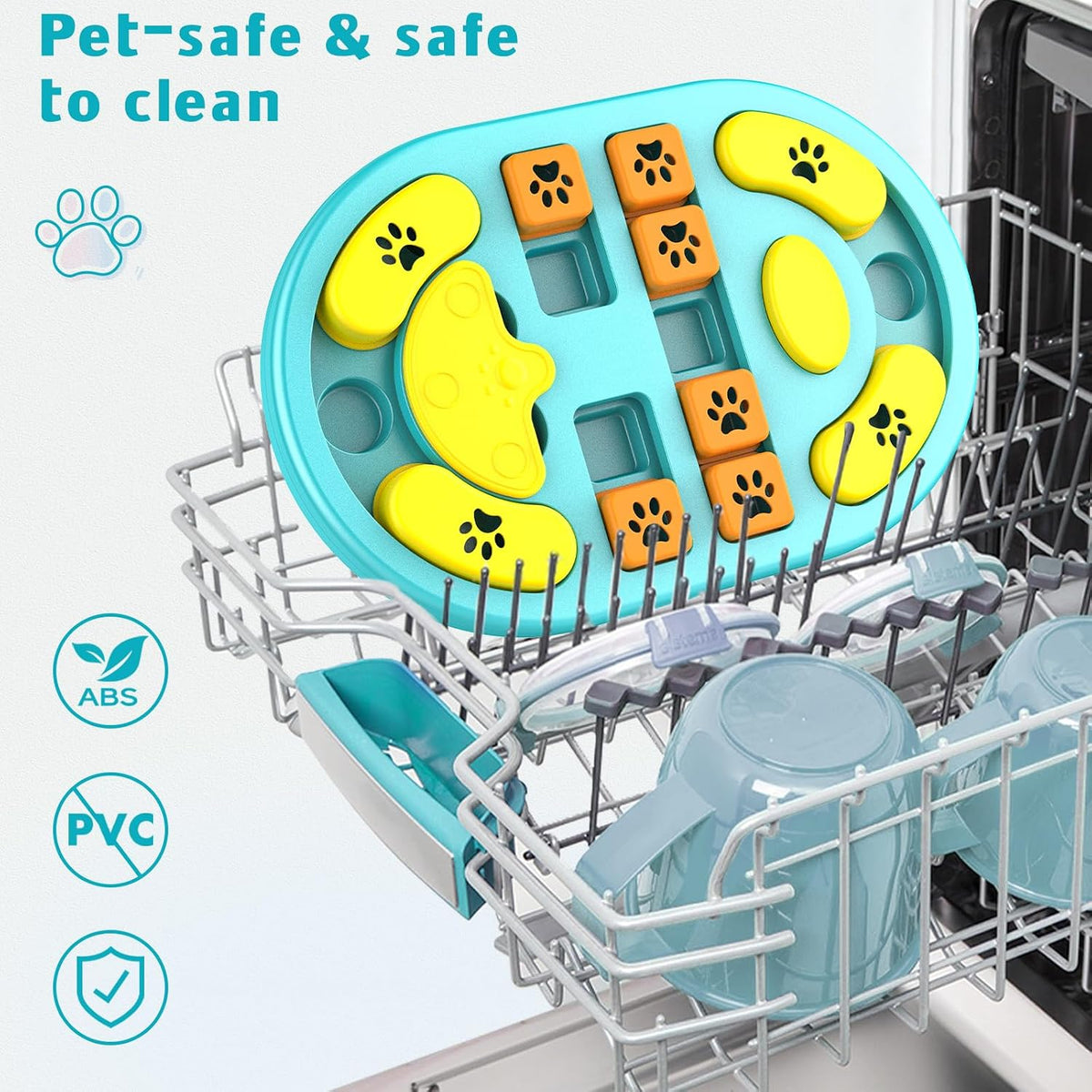 Blanlody Juguete de rompecabezas para perros, juguetes dispensadore...