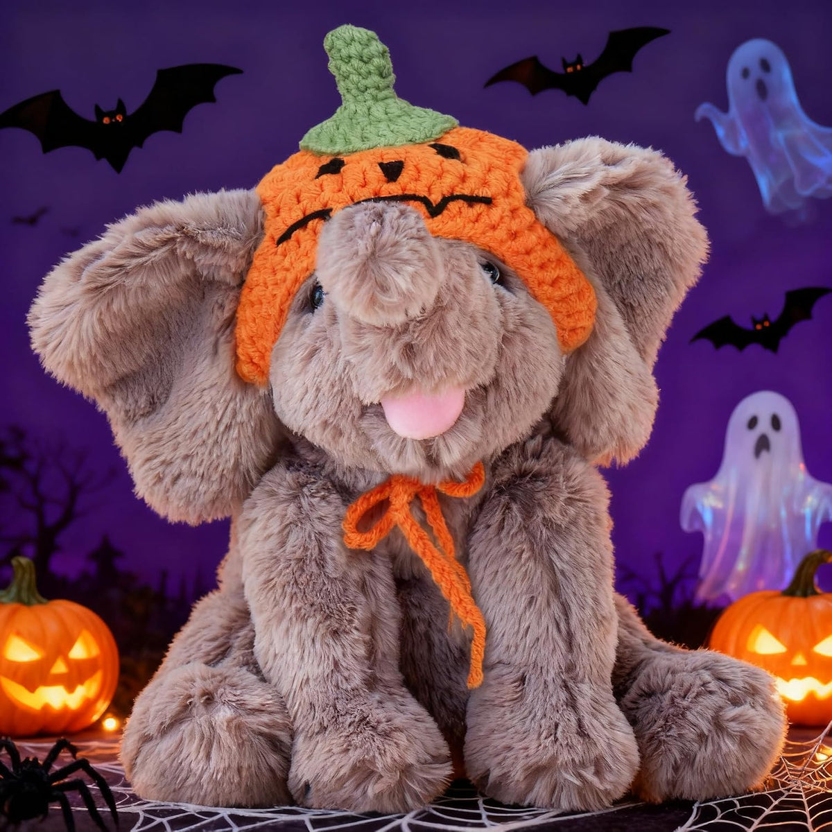 Hopearl Adorable elefante de peluche de Halloween con sombrero de c...