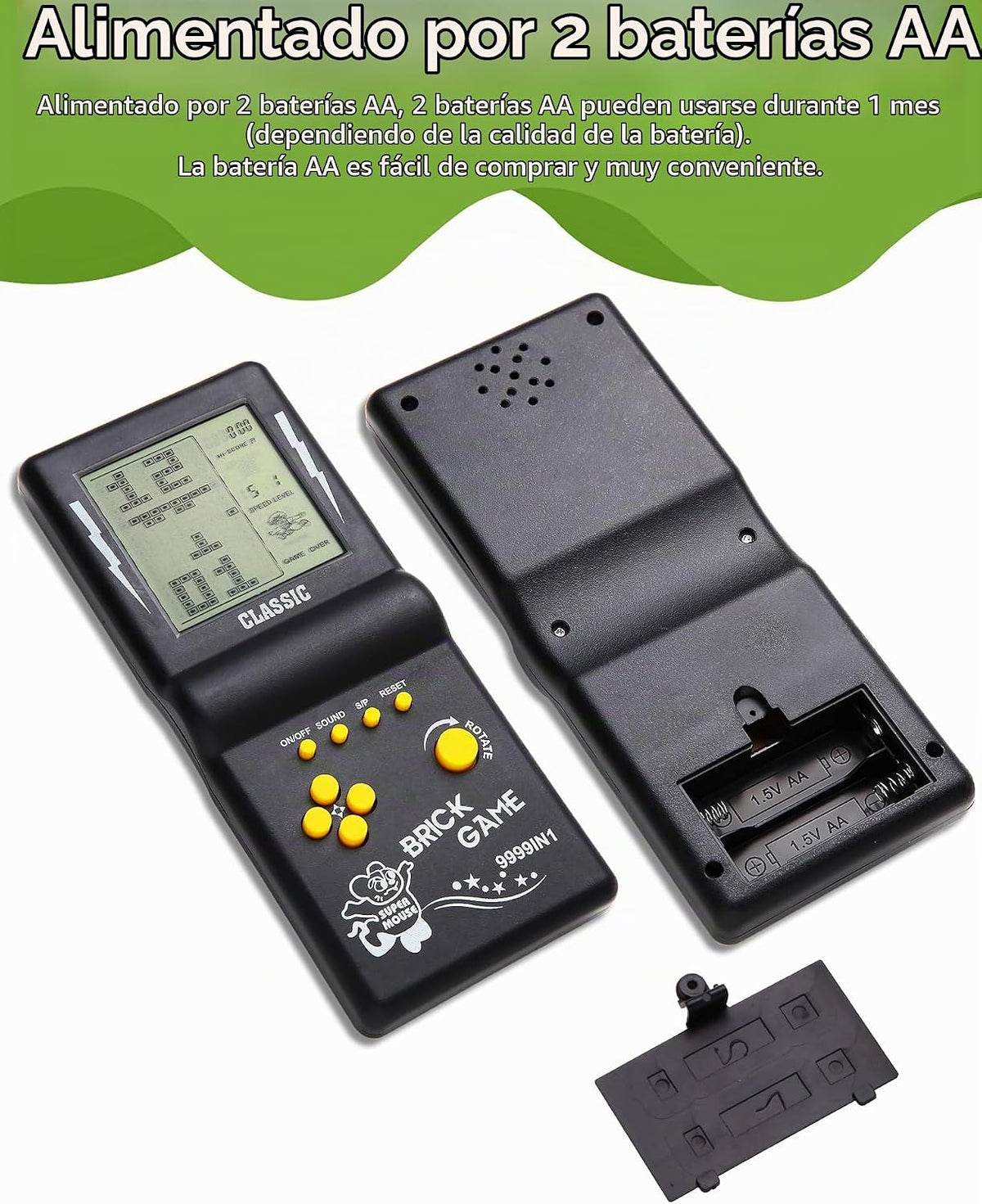 HLF Consola de Juego de Ladrillo Retro de Pantalla Grande de 3.5 Pu...