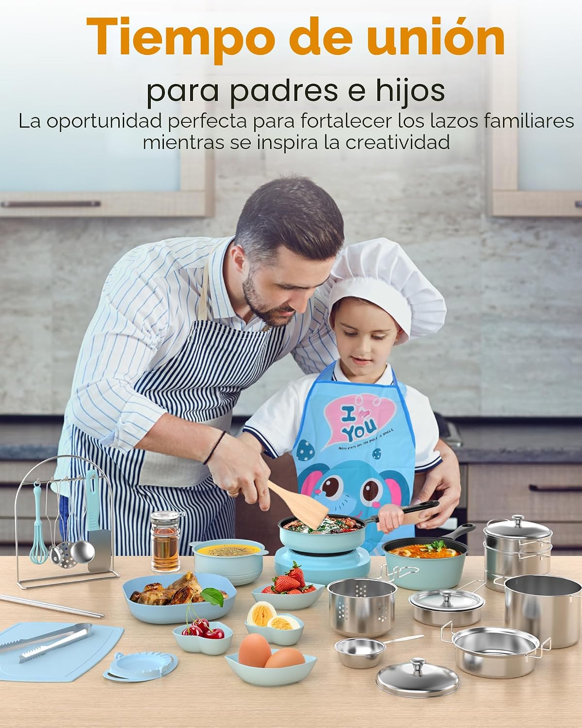 Gotoofun Juegos de Cocina para Niños Reales, Mini Herramientas Mont...