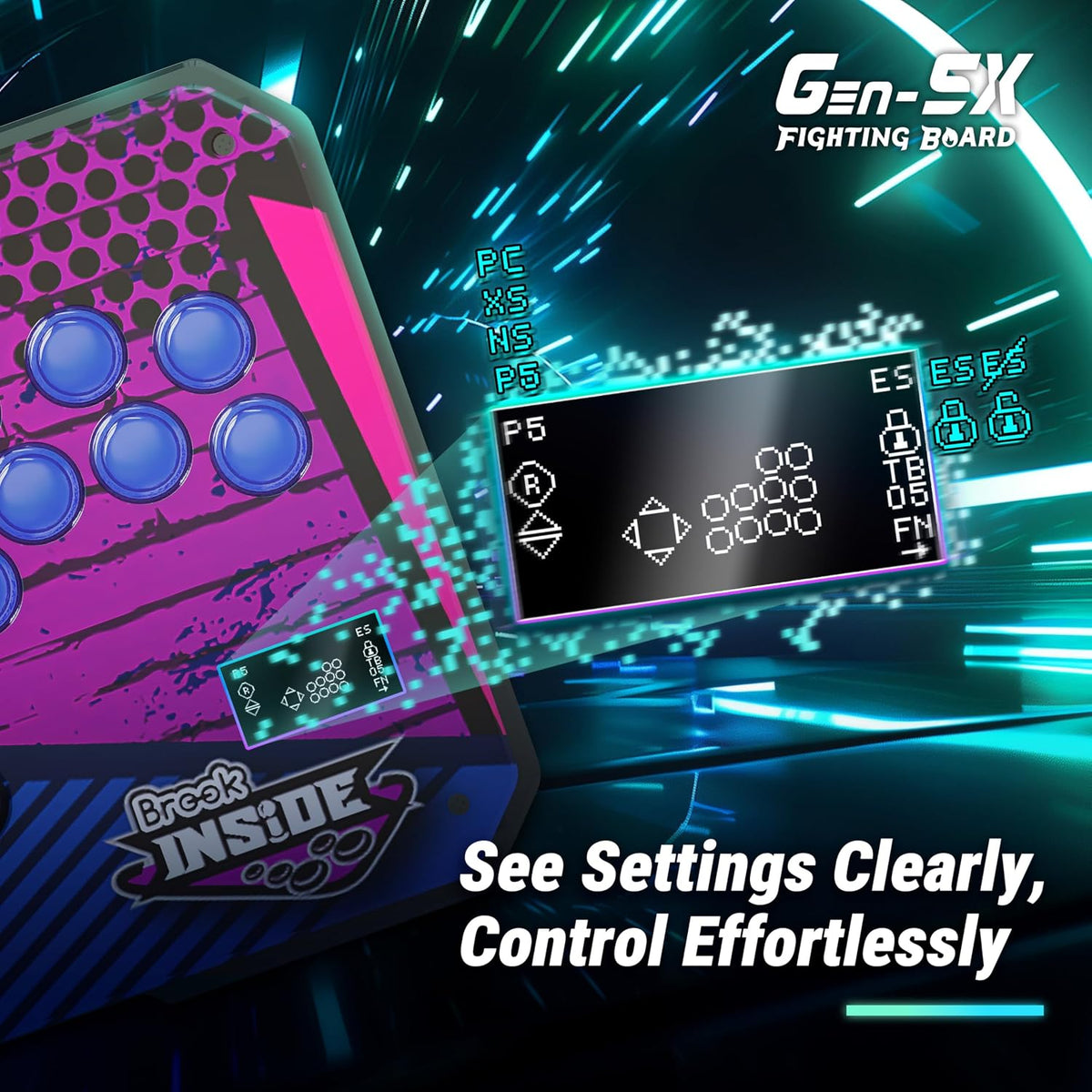 Brook Gaming Gen5X - Tablero de lucha multiplataforma definitivo co...