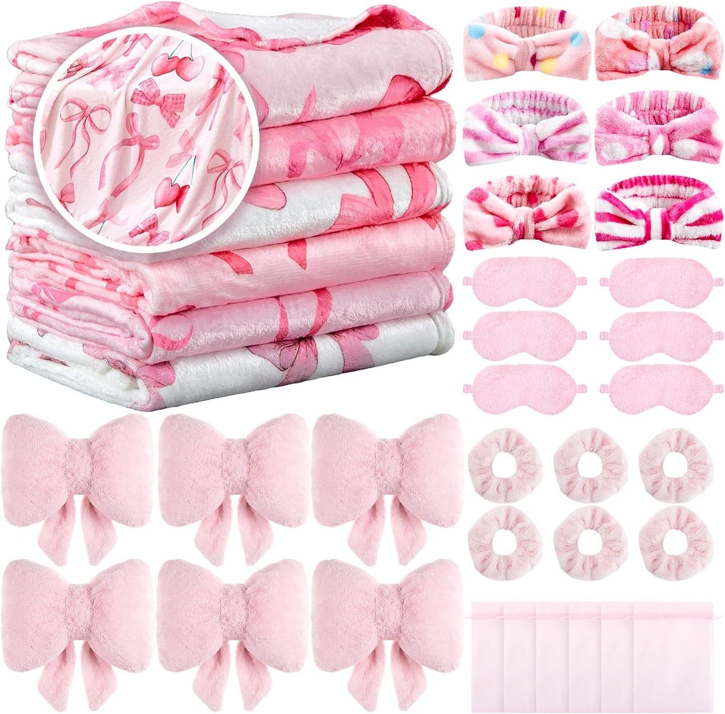 Fanfanwin 36 piezas de suministros de fiesta de pijamas para niñas,...