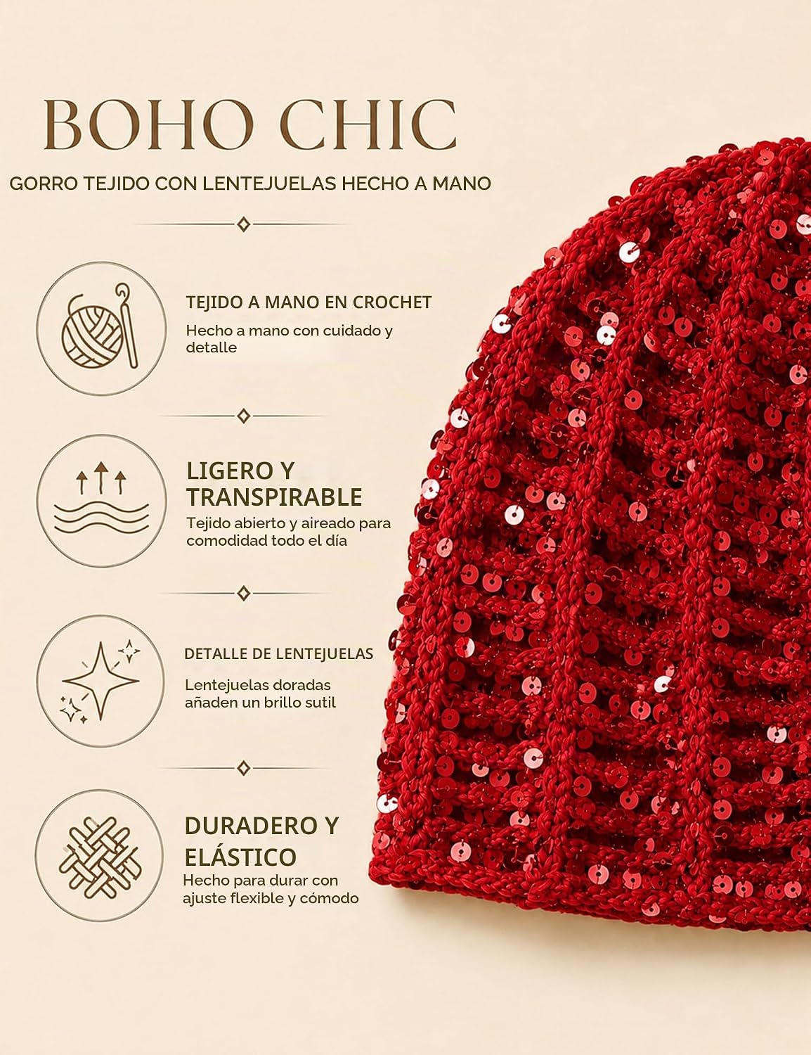 IcthyoStride Sombrero de fiesta para mujer, tocado de lentejuelas,...