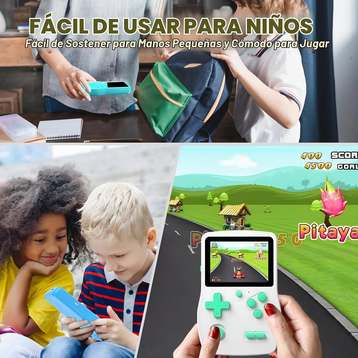 Juegos de mano de 32 bits para niños precargados 139 videojuegos, r...