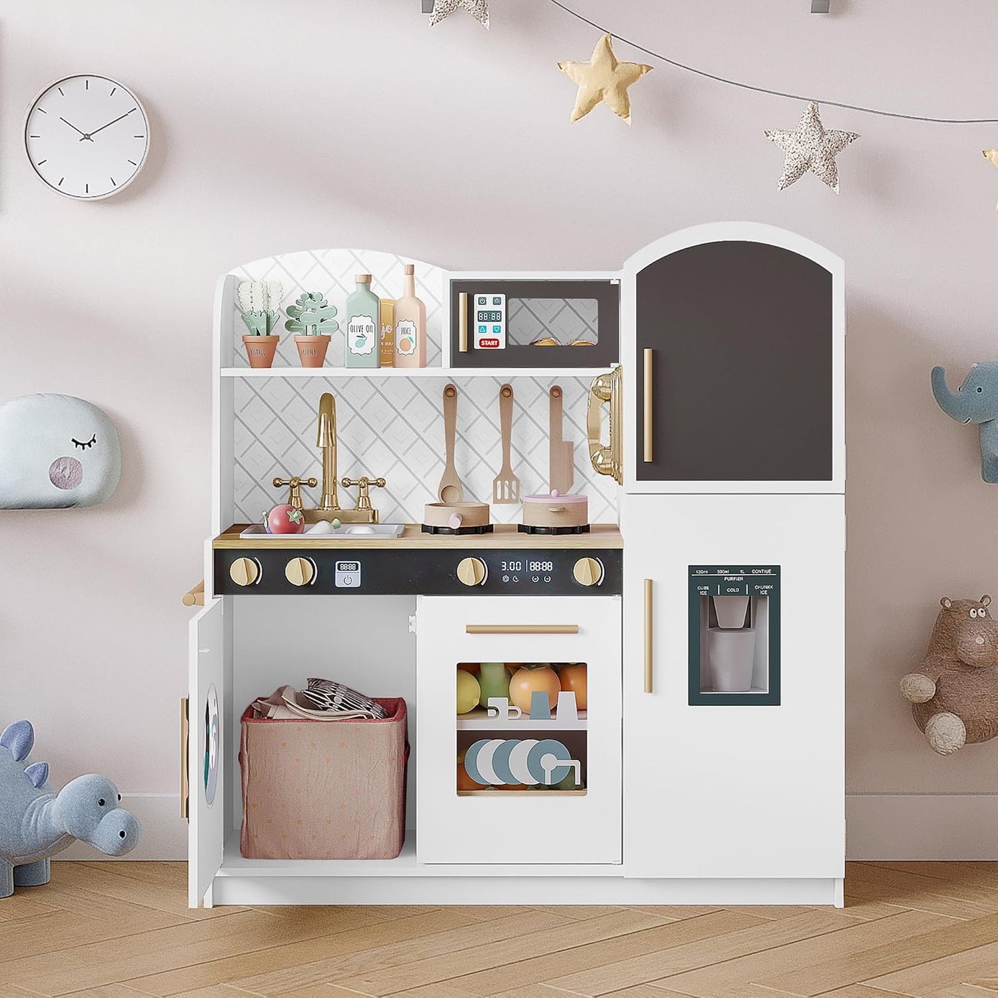 Treocho Cocina de Juguete para Niños, Juego de Cocina de Madera par...