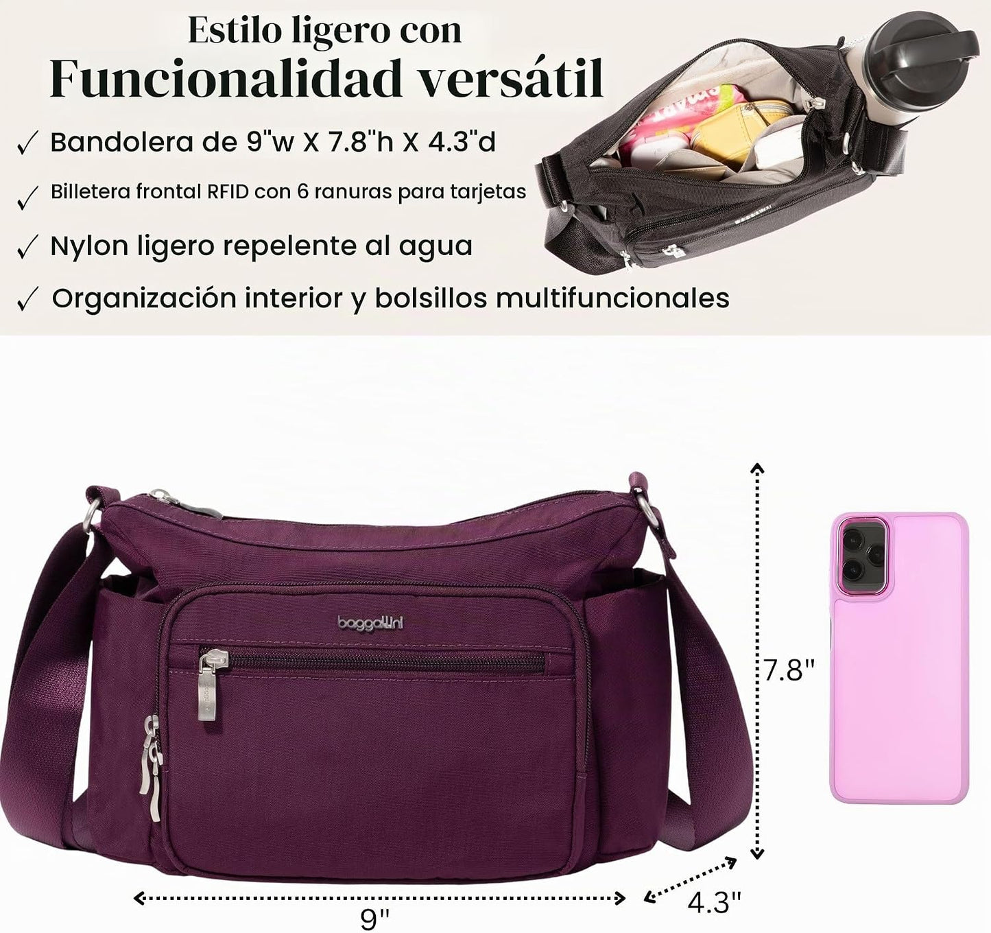 Baggallini Crosstown Hobo Crossbody