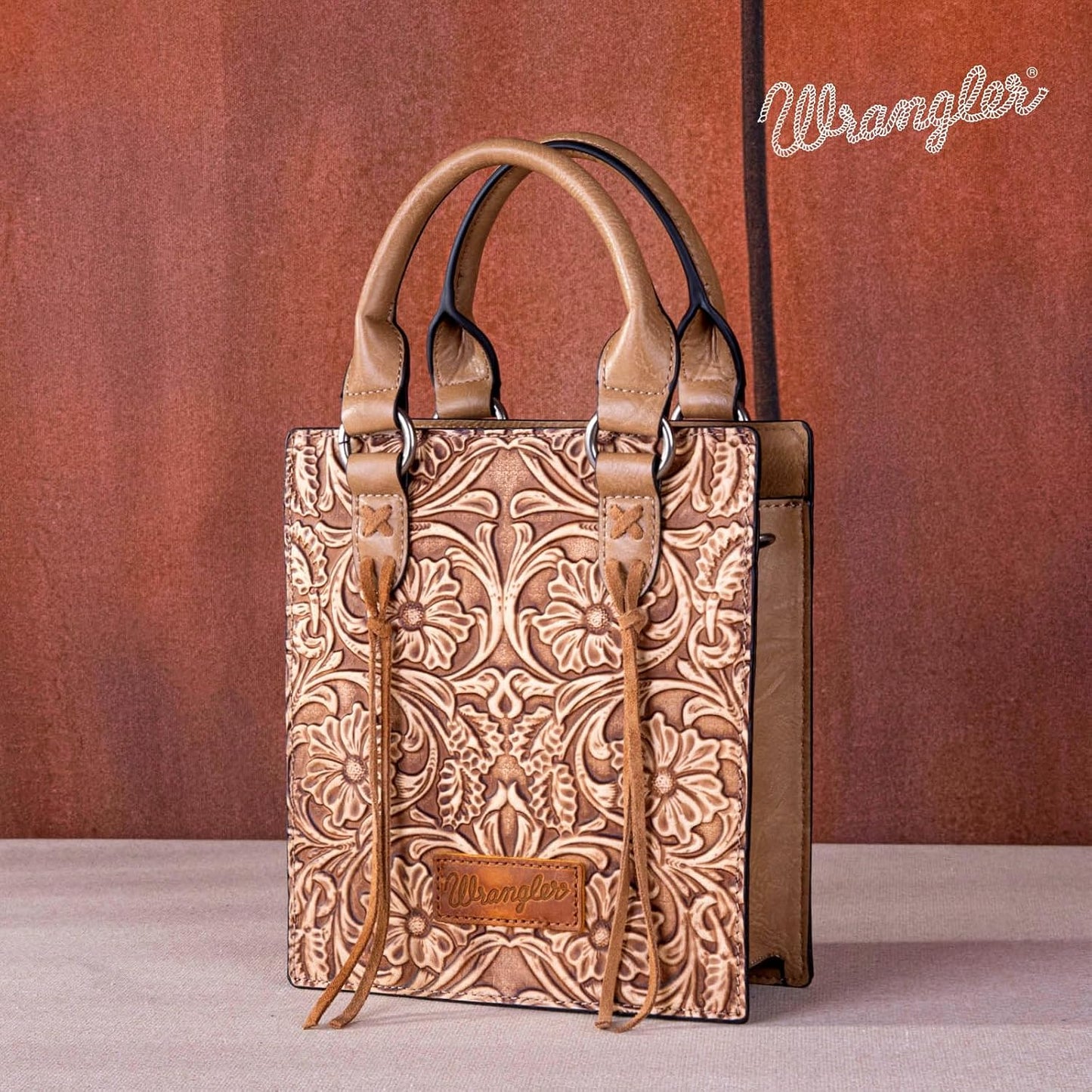 Wrangler Bolso Cruzado en Relieve para Mujer con Asa Superior, Bols...