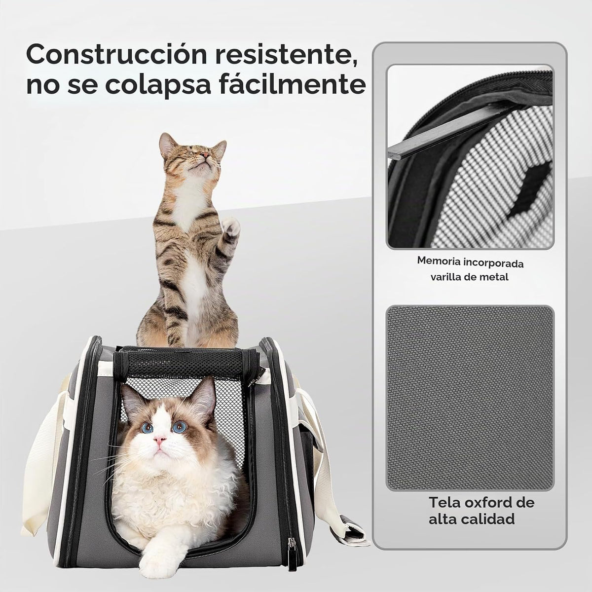PETSFIT Transportador para gatos aprobado por aerolíneas con ruedas...