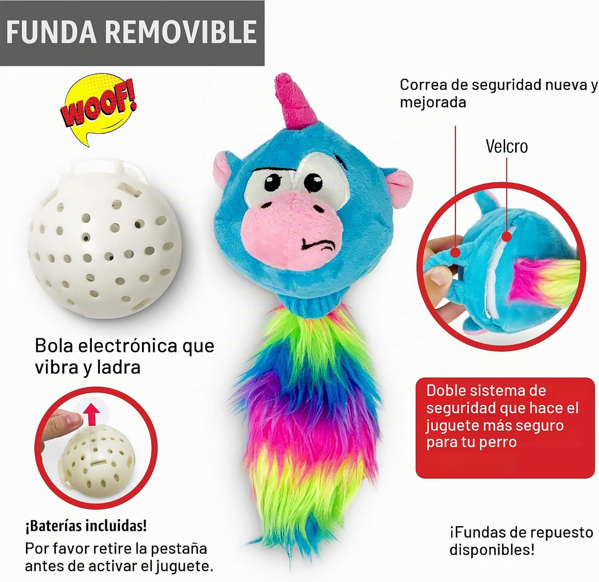 Hyper Pet Doggie Pal Unicorn Juguetes de peluche interactivos para...