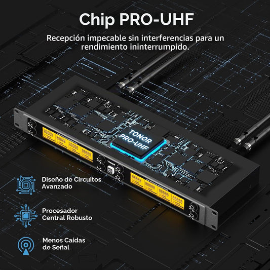 Sistema de Micrófono Inalámbrico TONOR, Micrófono Inalámbrico de 12...