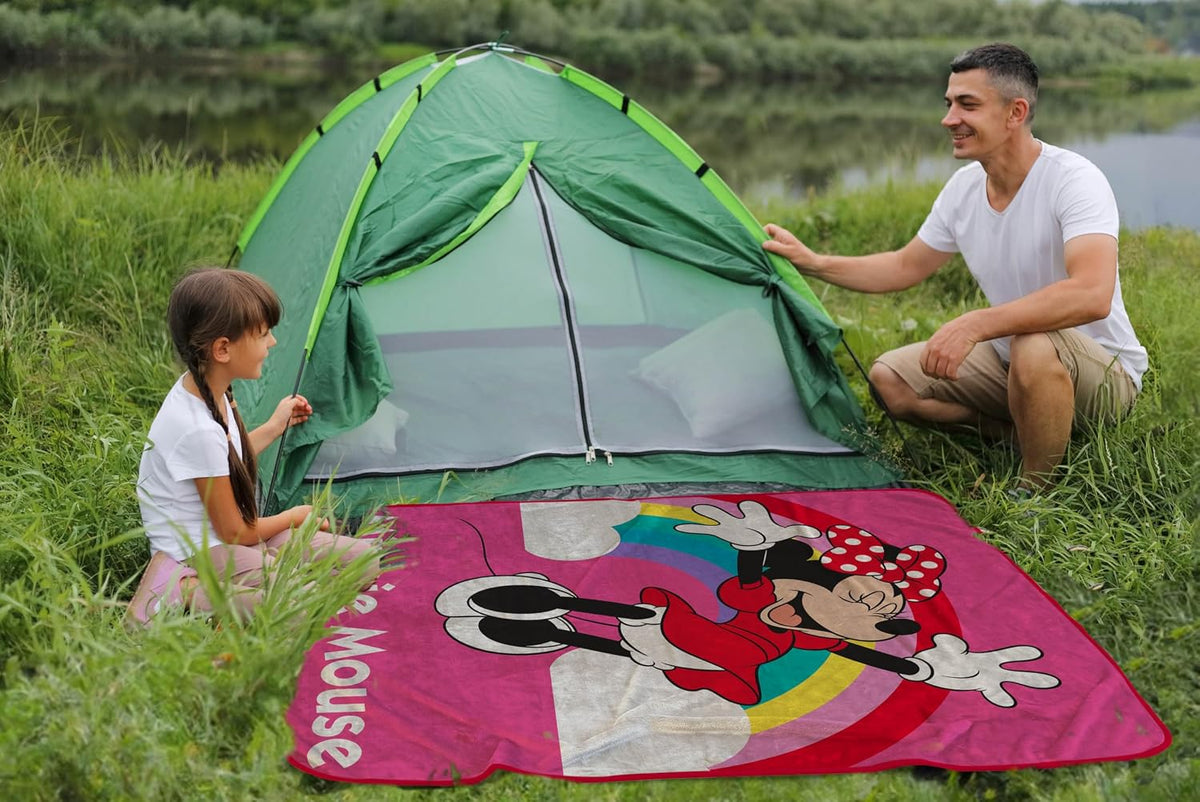 Sunny Side Up - Manta de felpa de Minnie Mouse de Disney para viaje...
