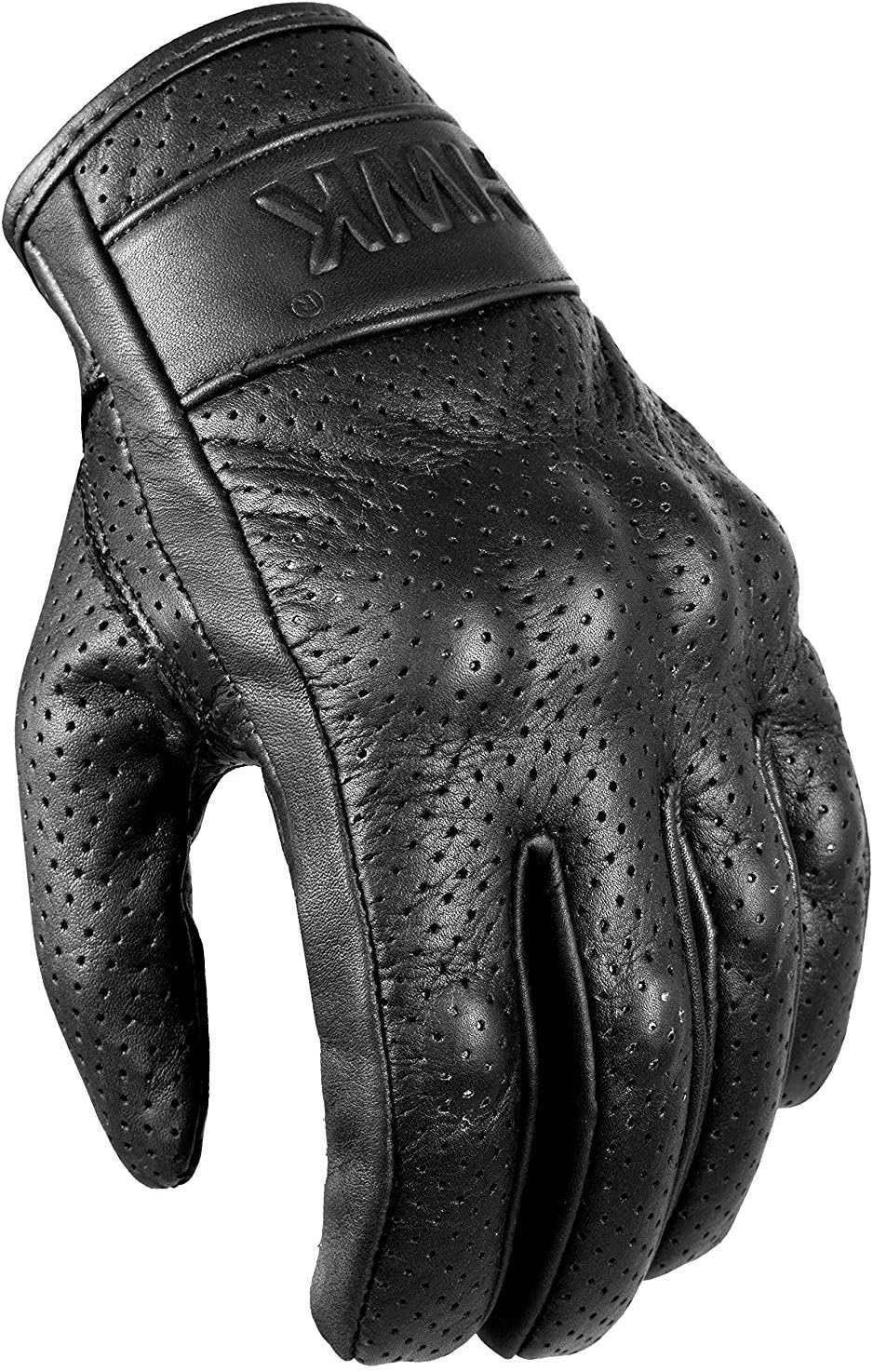 HWK \u2013 Guantes de cuero para motocicleta para hombre, motocross...