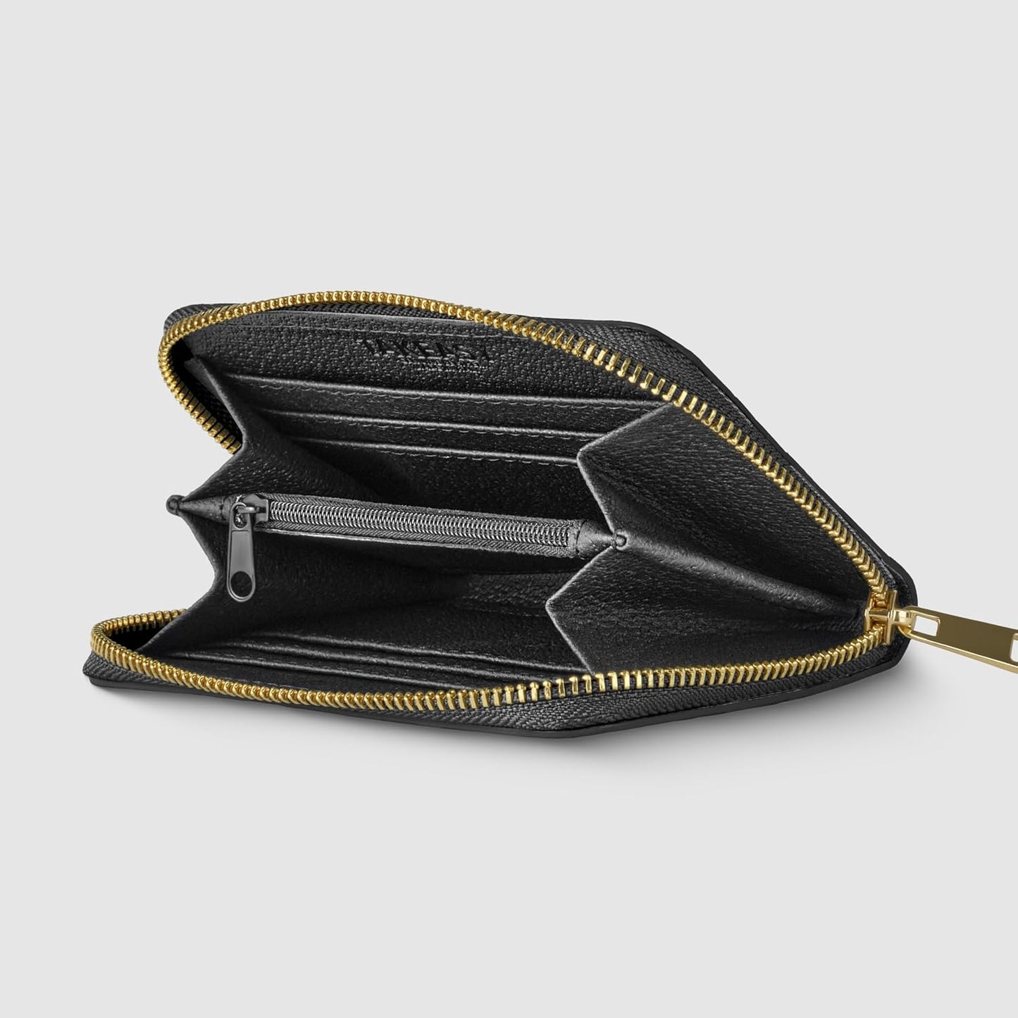 TAKEASY Cartera italiana de gamuza auténtica para mujer con tejido...