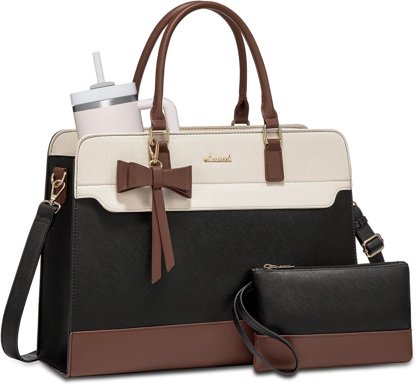 LOVEVOOK Bolsa de mano para laptop para mujer, bolsa de trabajo de...