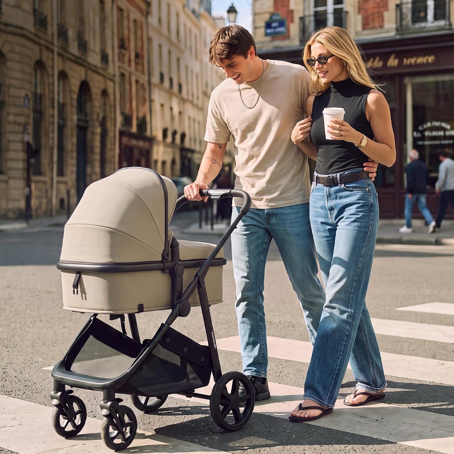 Mompush Wiz - Cochecito de bebé 2 en 1 con modo moisés, cochecito c...
