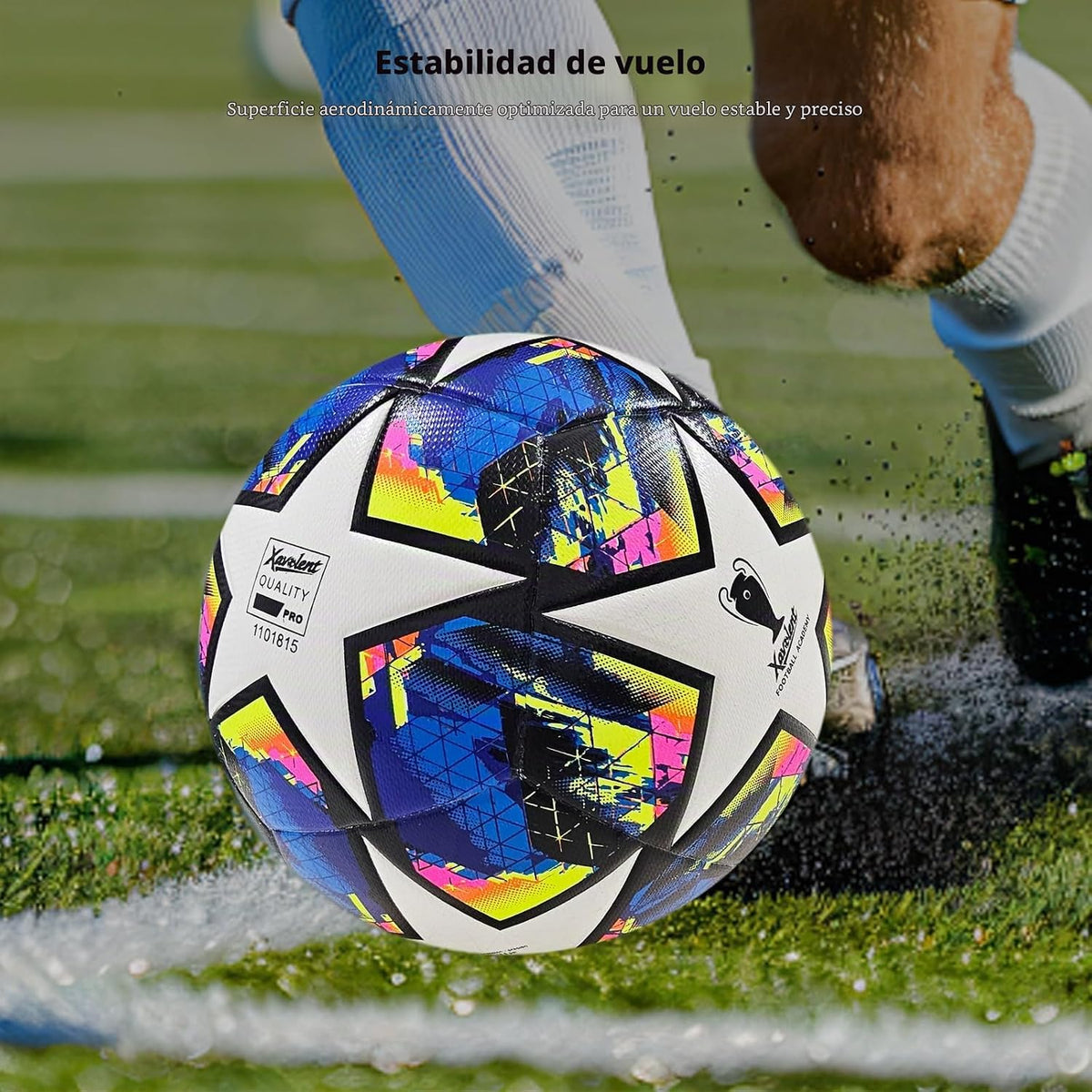 XAVOLENT Balón de fútbol profesional Tamaño 5,4 | Pelota de entrena...