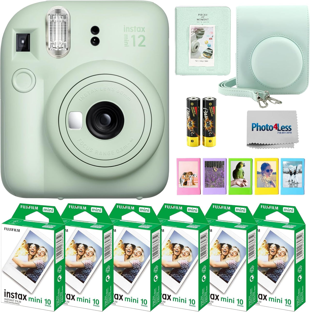 Fujifilm - Paquete de cámara instantánea Instax Mini 12 con películ...