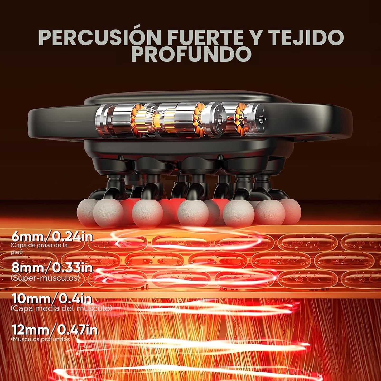 EDISTEC Pistola de masaje de 20 cabezales, 3 modos y 30 niveles de...