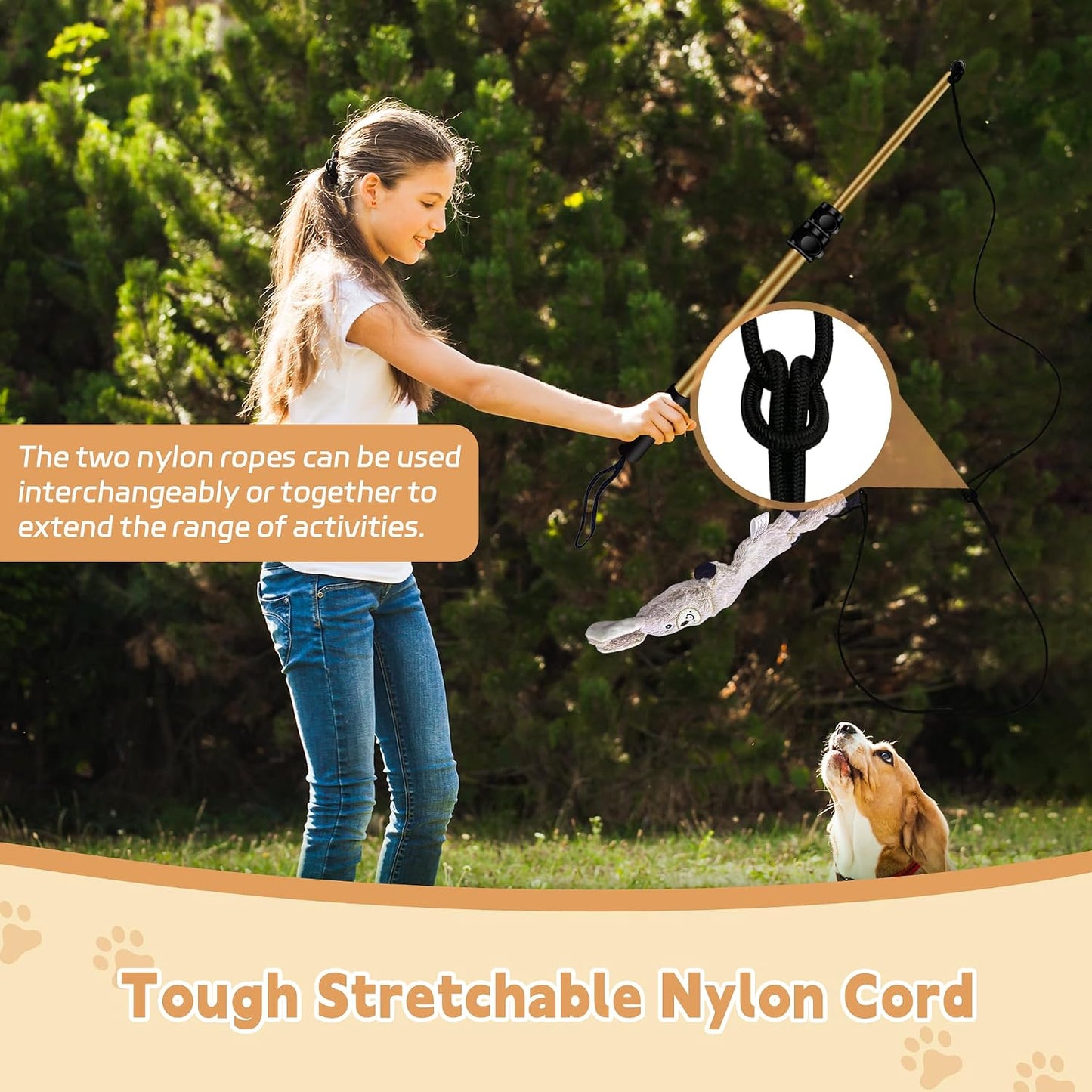 AmaCielo Poste de coqueteo para perros, juguetes interactivos de ti...