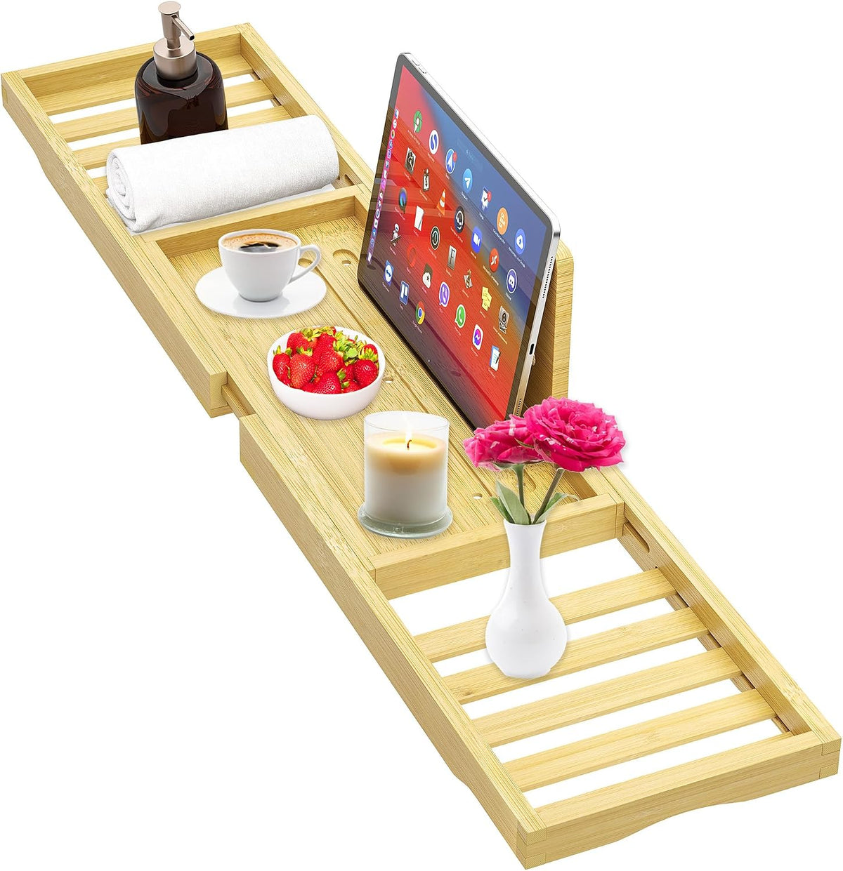 Bandeja de bañera - Bandeja de baño extensible - Bandejas de mesa d...
