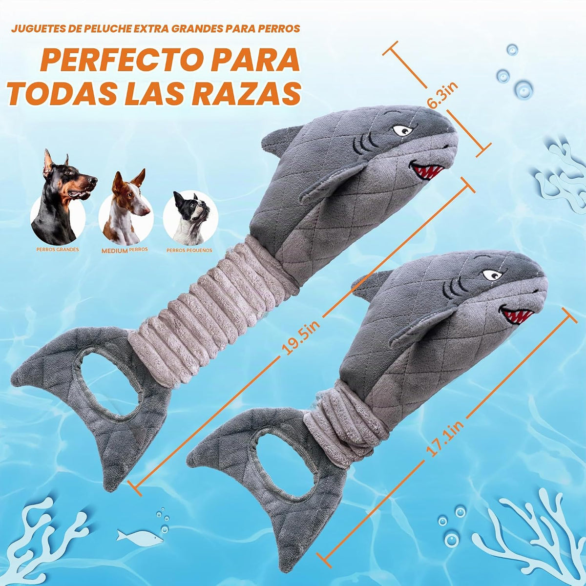 Juguetes para perros pequeños, juguetes resistentes y chirriantes p...
