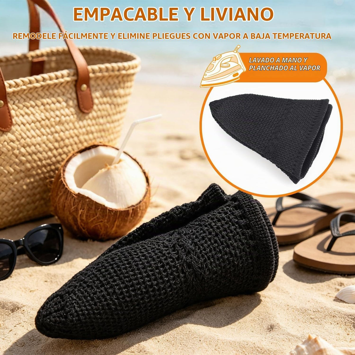 Sombrero de pescador de ganchillo para mujer, sombrero ligero de pa...