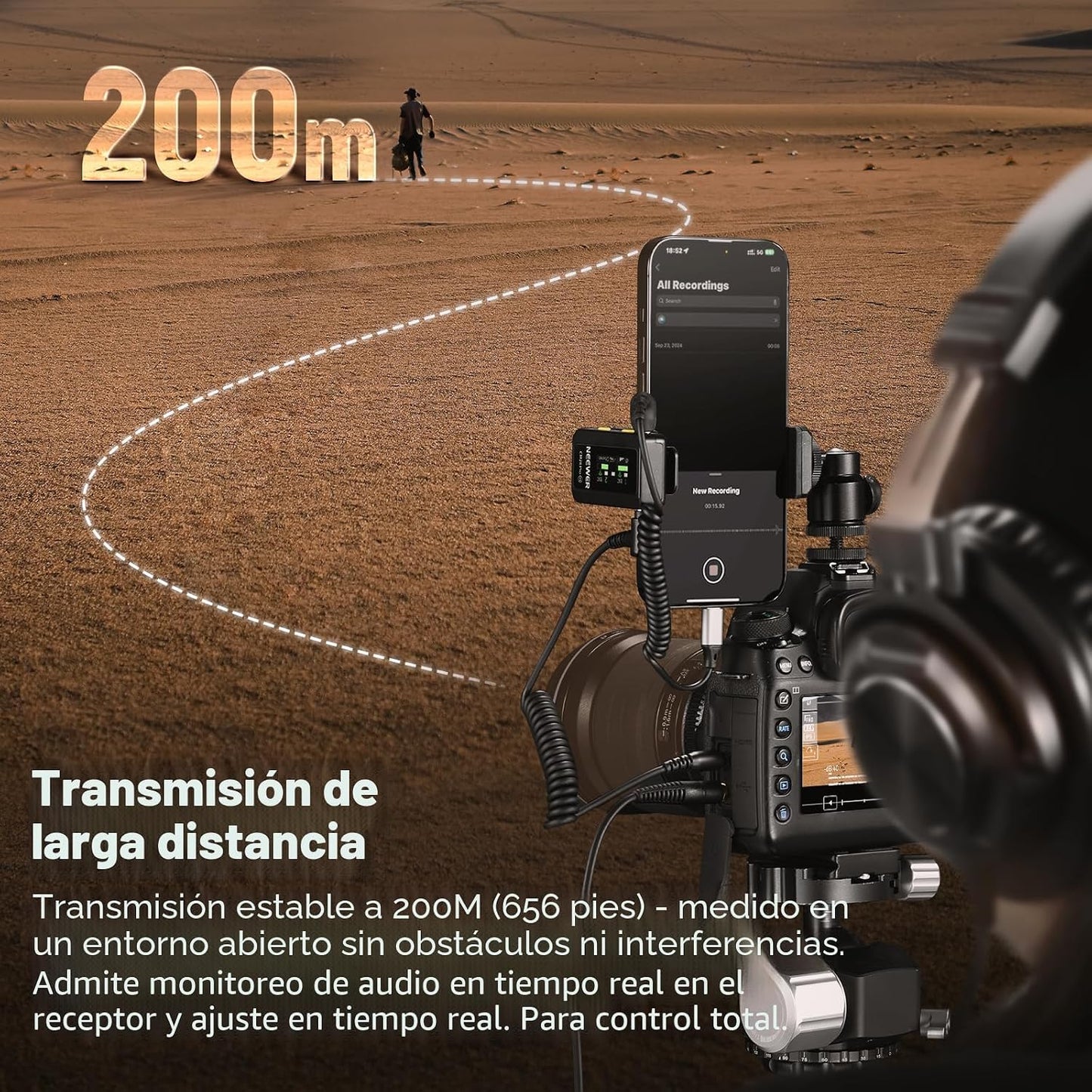 NEEWER CM28 PRO Sistema de micrófono inalámbrico de solapa Lavalier...