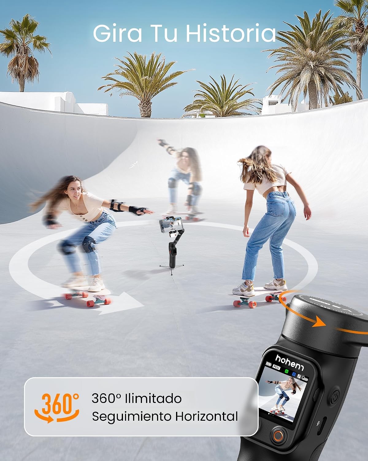 Estabilizador de cardán iSteady V3 Ultra de hohem para iPhone, esta...
