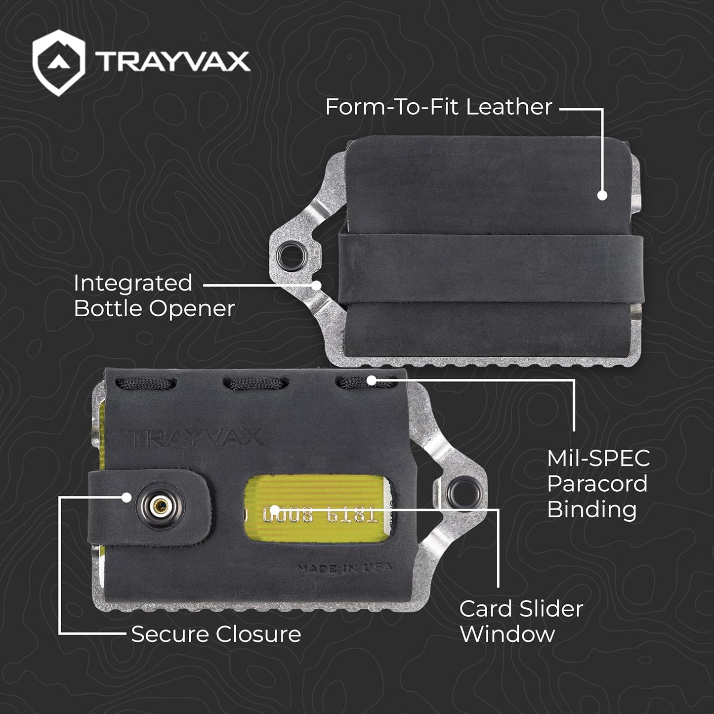 Trayvax Element Wallet, RFID bolsillo frontal para tarjetas de créd...