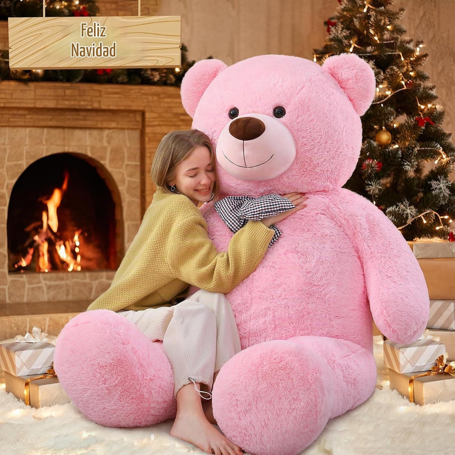 Toys Studio Oso de Peluche Gigante, Oso de Peluche Rosa de 70.8 Pul...