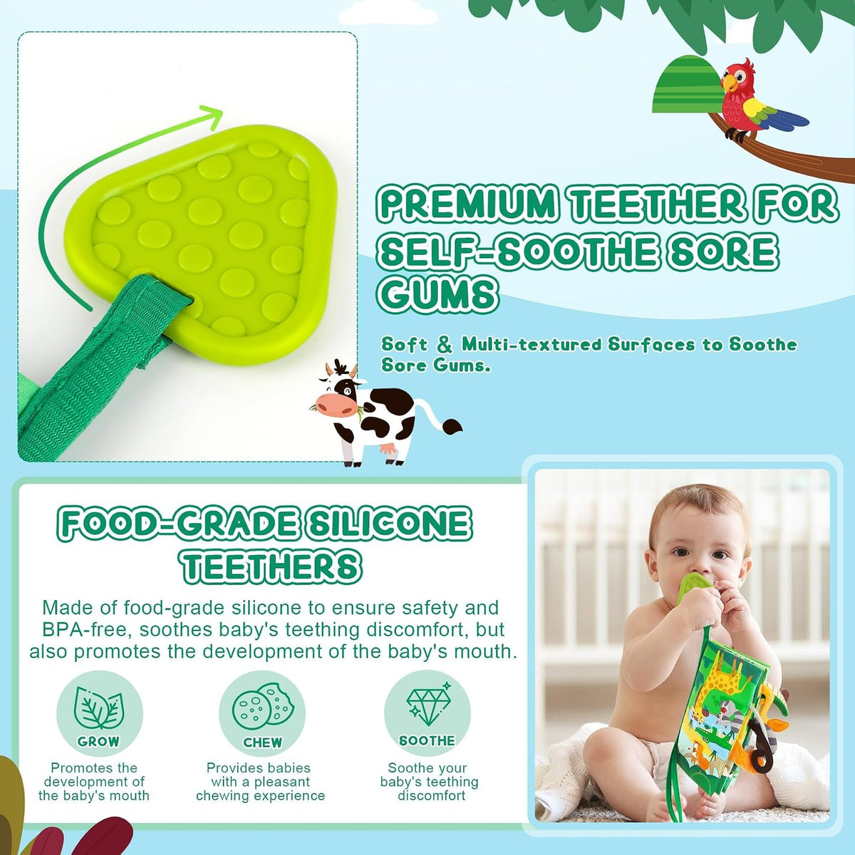 BBWOO Libro Blandito para Bebé - Juguete para Bebé - Regalo de Duch...