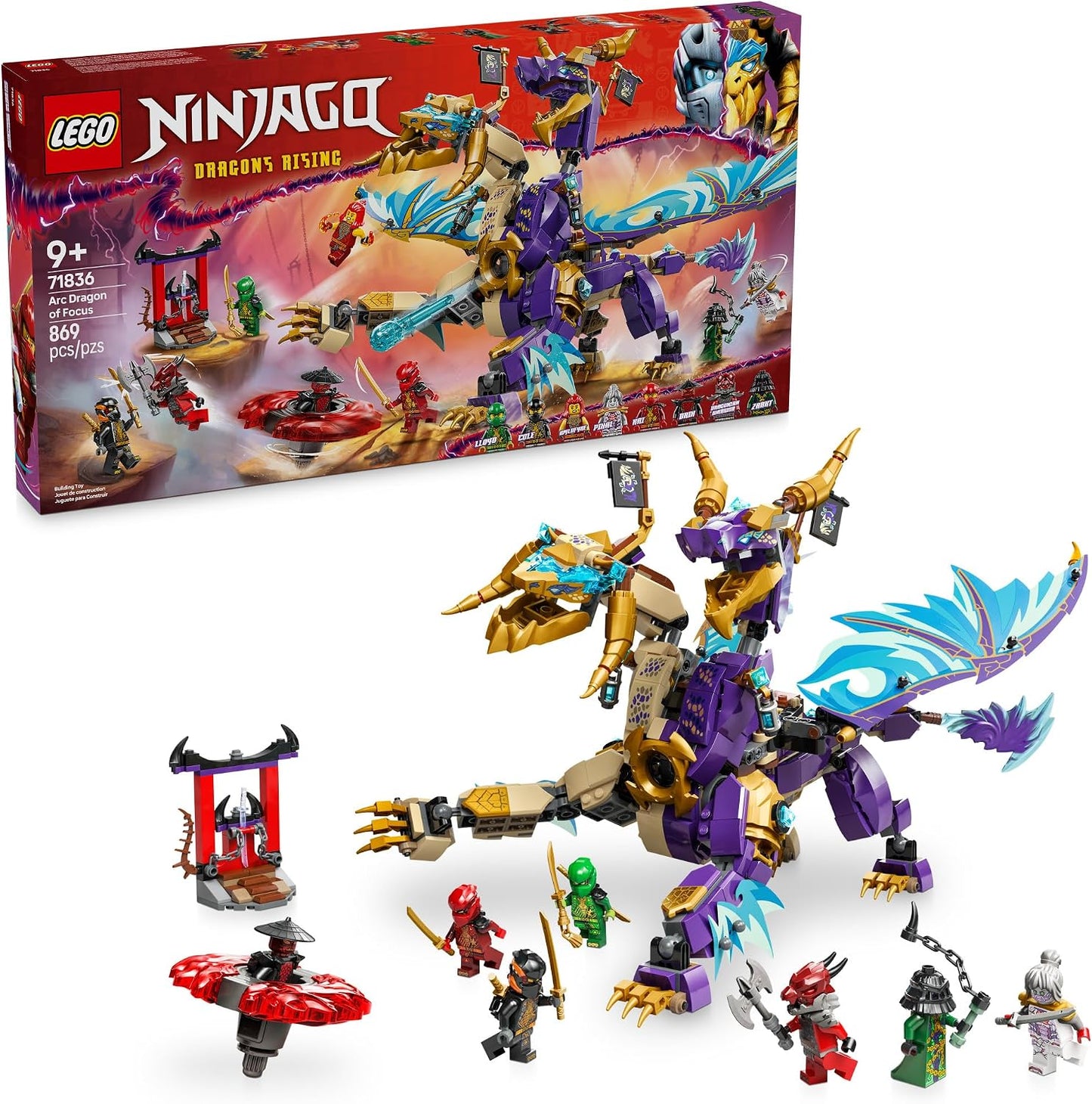 LEGO NINJAGO Dragón de Arco del Enfoque Set de Batalla - Juguete pa...