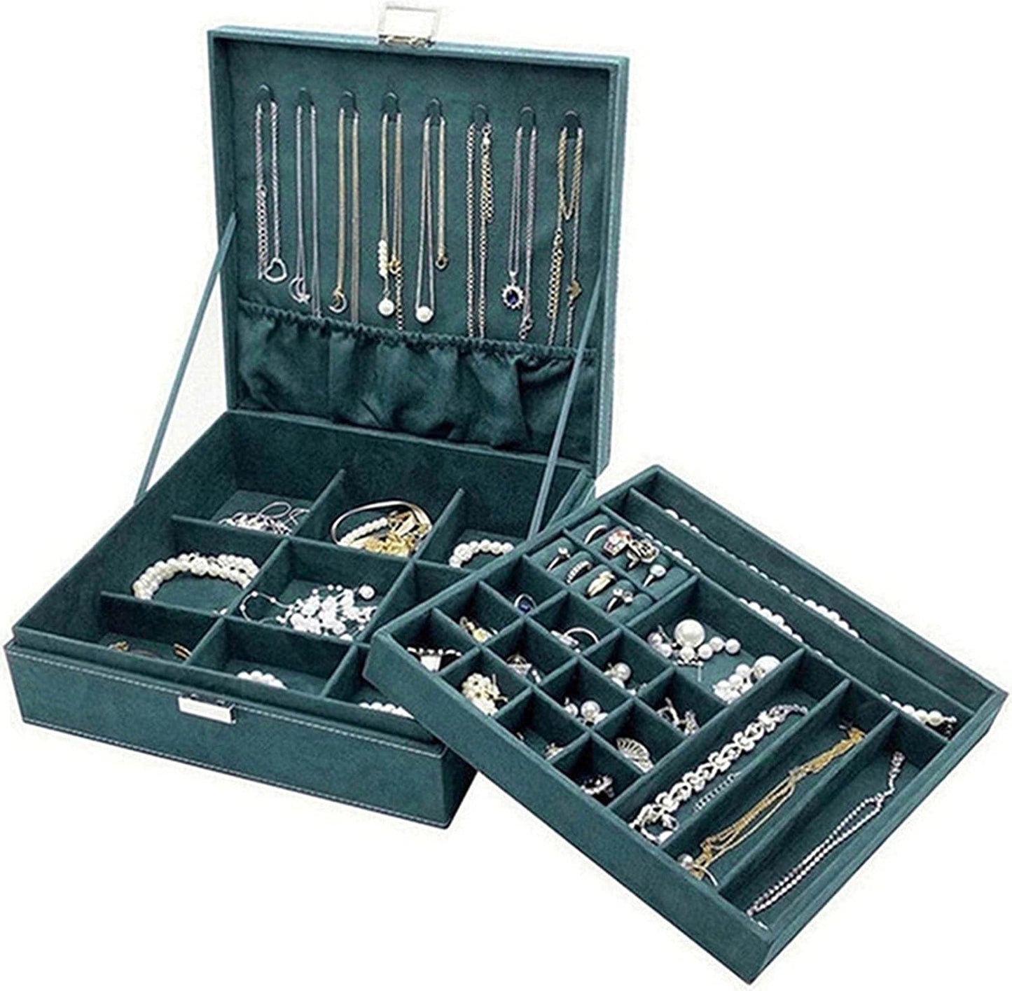 ProCase Organizador de joyería de terciopelo para mujer, estuche de...