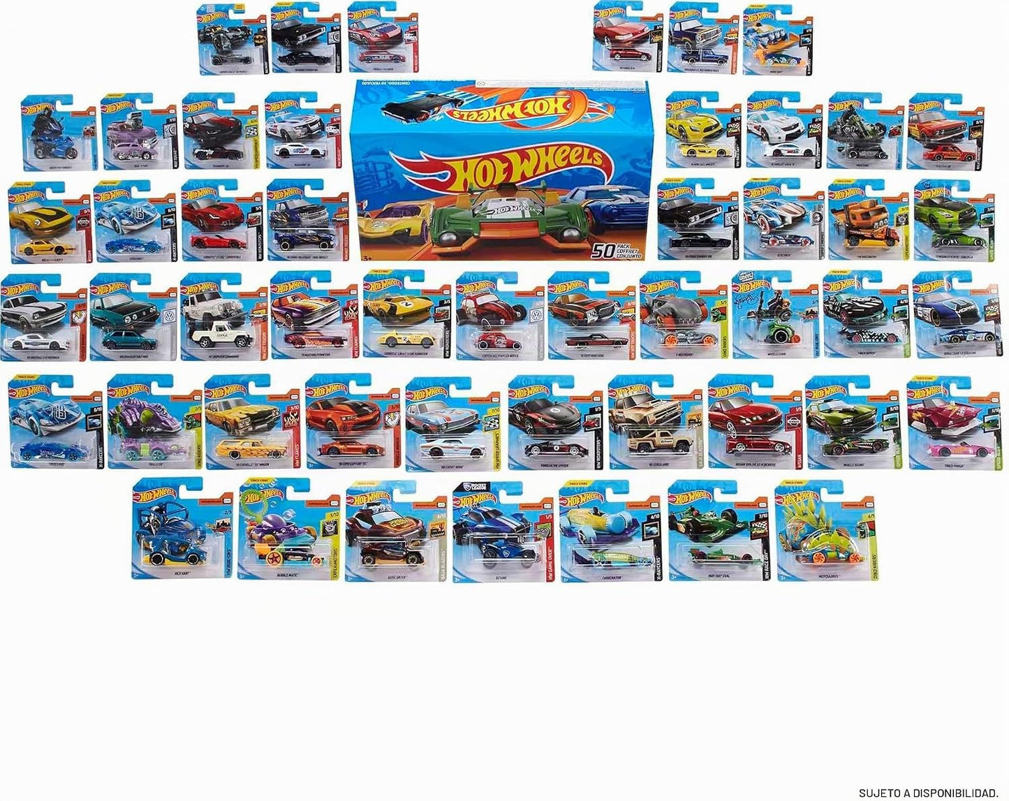 Hot Wheels Coches y Camiones de Juguete, paquete de 50 vehículos a...