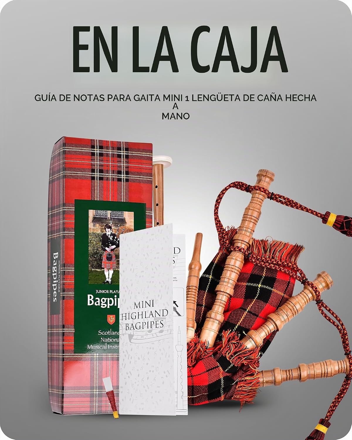 Gaita miniatura de palisandro para principiantes, regalo jugable. (...