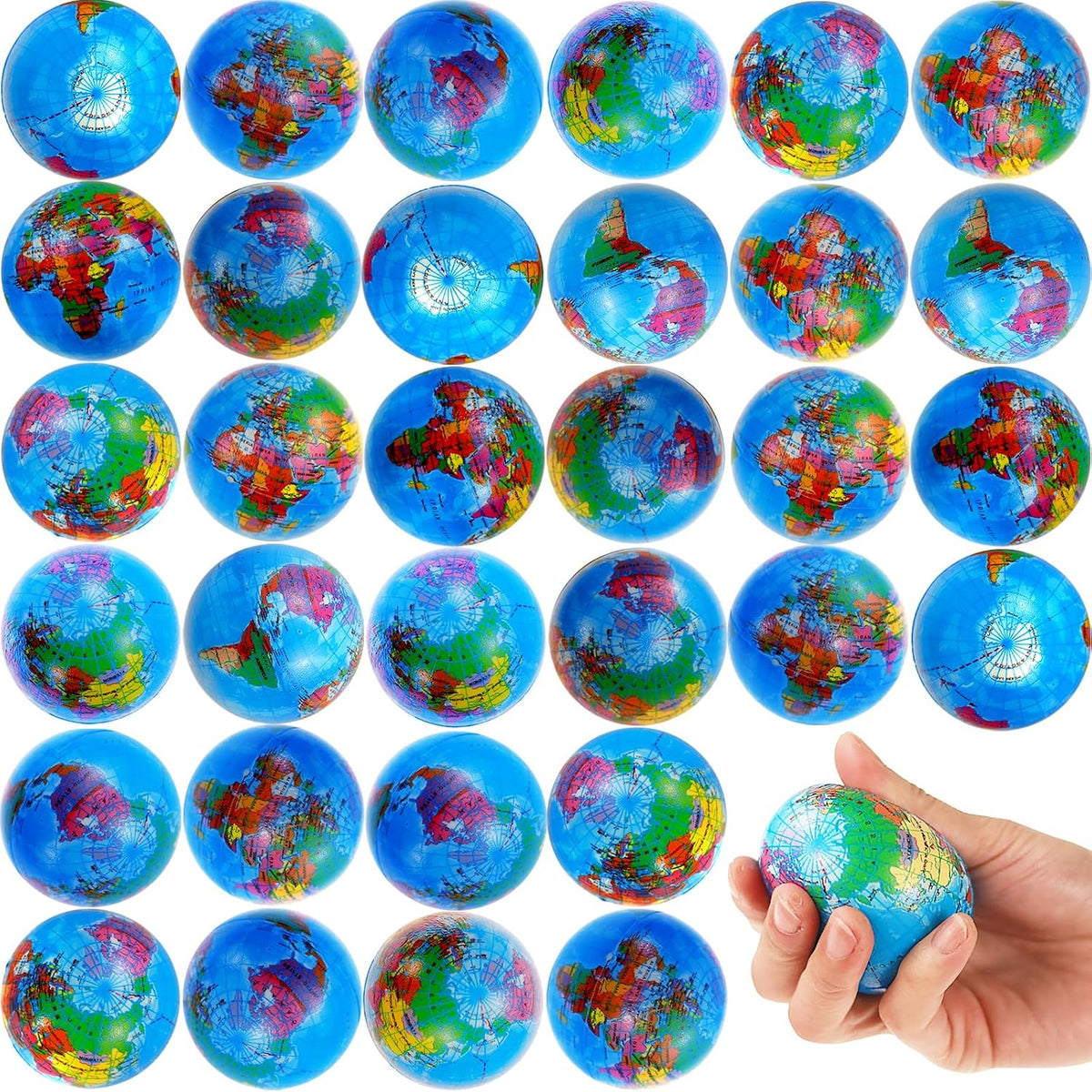 Oleitodh - 60 bolas de globo para apretar a granel, bolas de alivio...