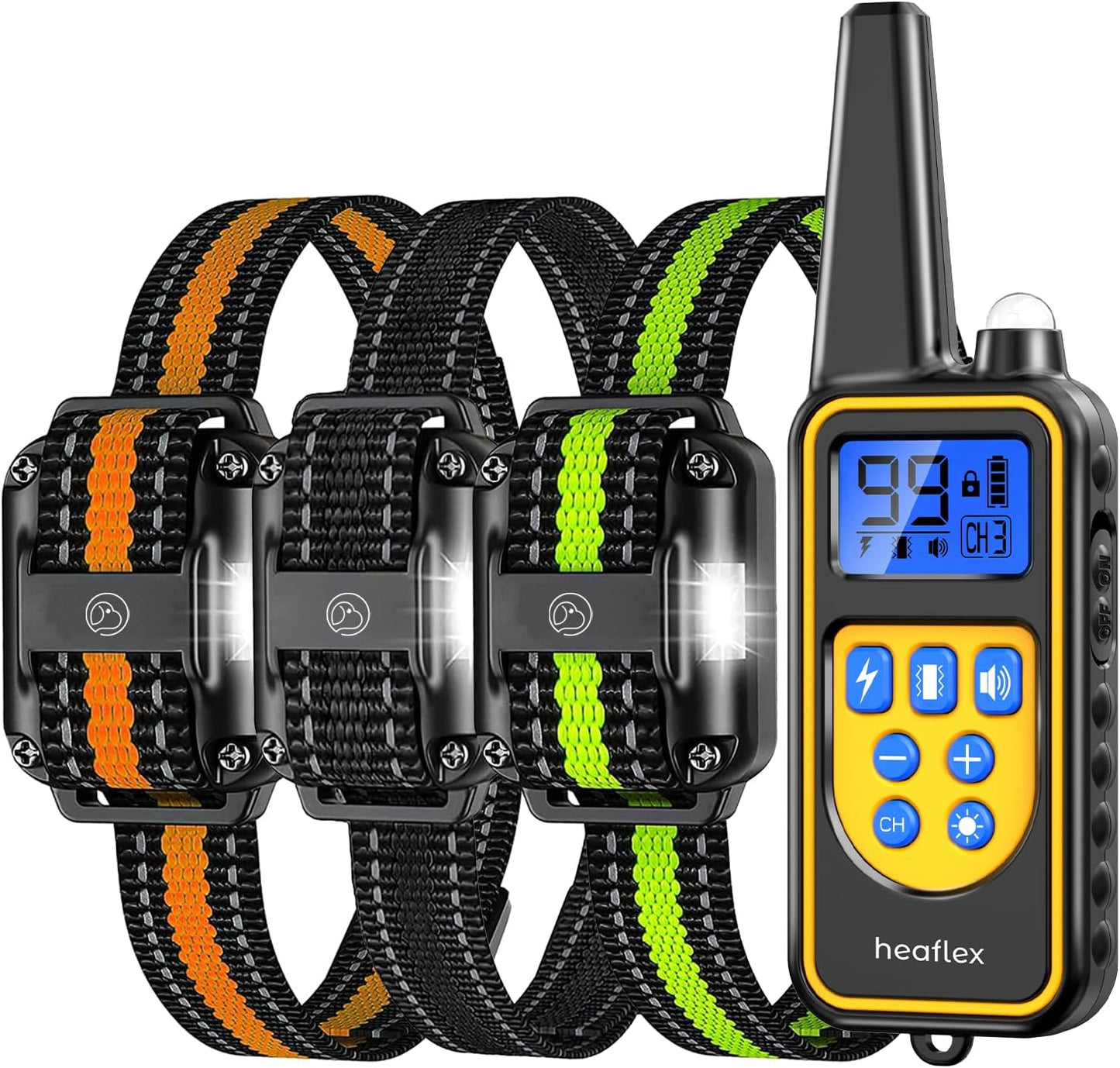 Heaflex Collar de choque para perros con control remoto, collar elé...