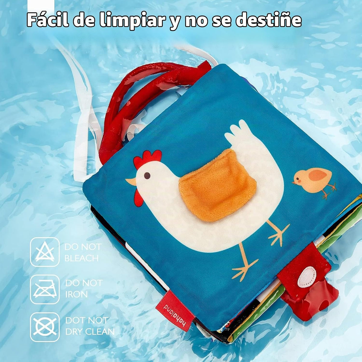hahaland Baby Books Juguetes para recién nacidos de doble cara de a...