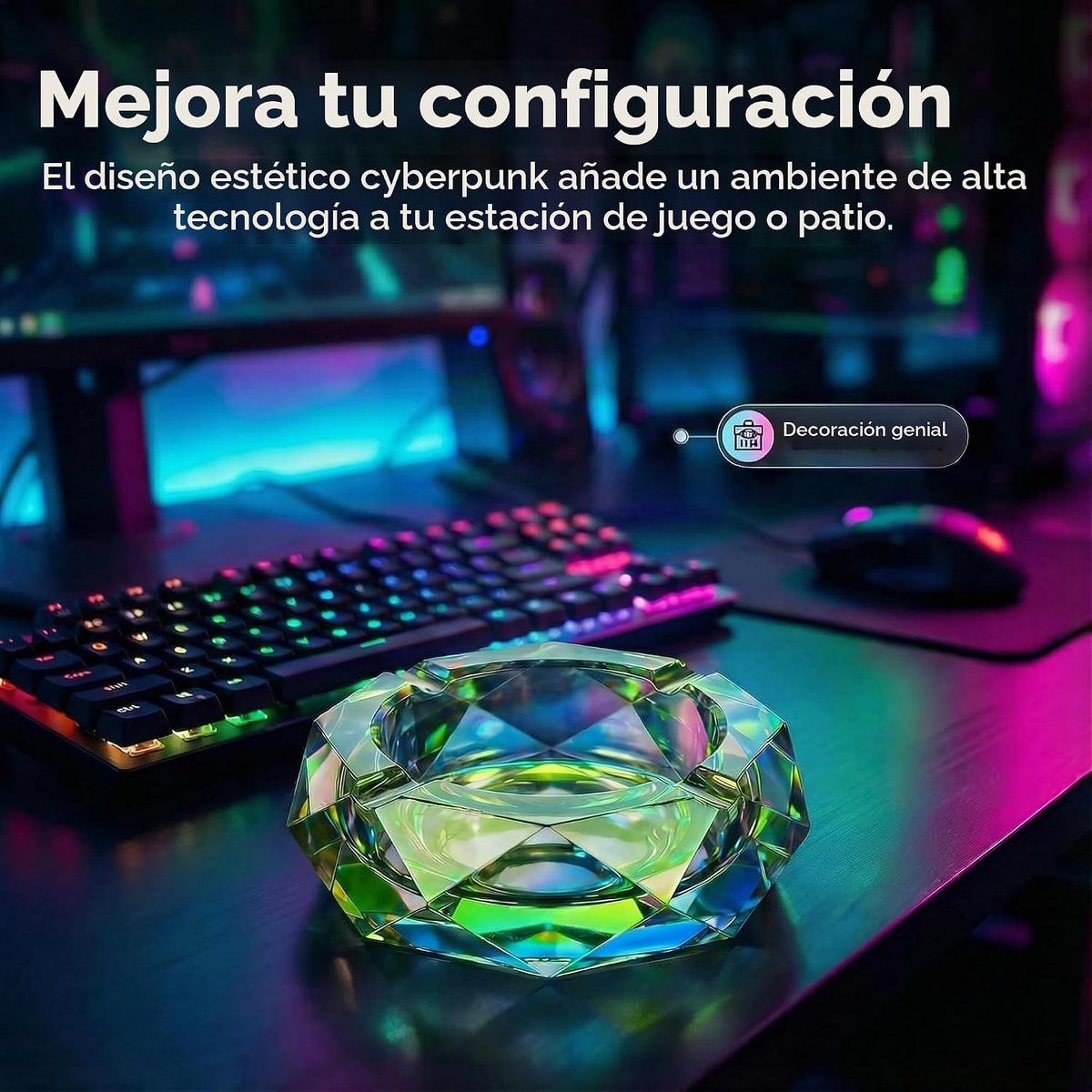 Kaforise Cenicero pesado K9 de cristal para cigarrillos \u2013 Eleg...