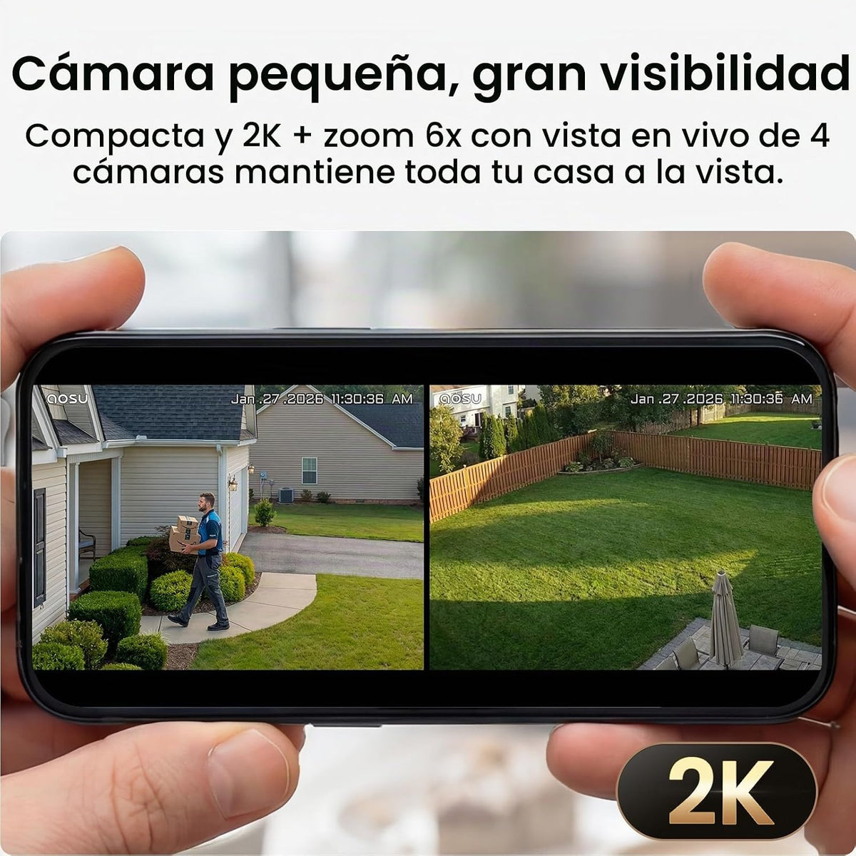 aosu Cámaras de seguridad sistema inalámbrico para el hogar al aire...