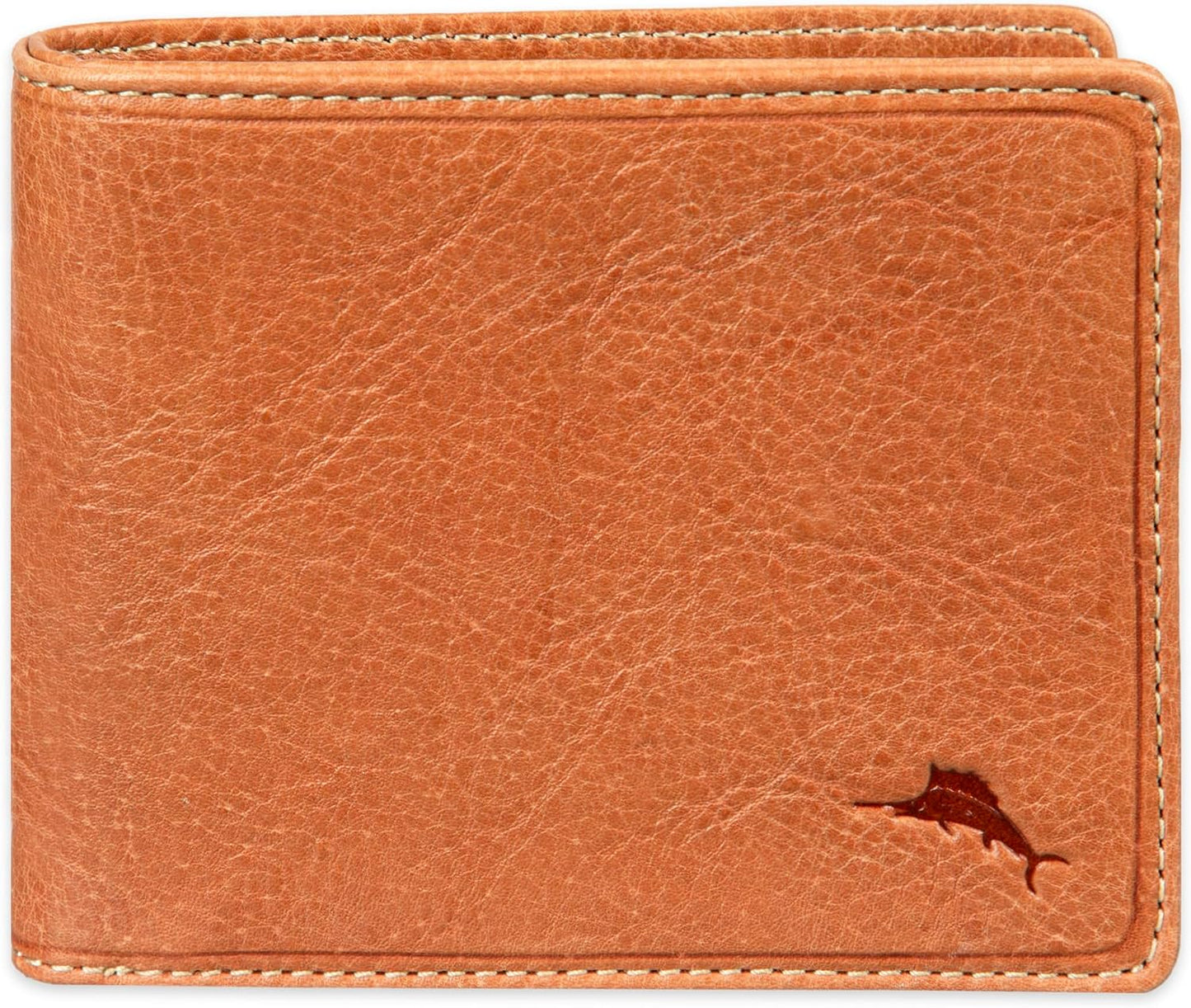 Tommy Bahama Cartera de cuero genuino para hombre con capacidad ext...
