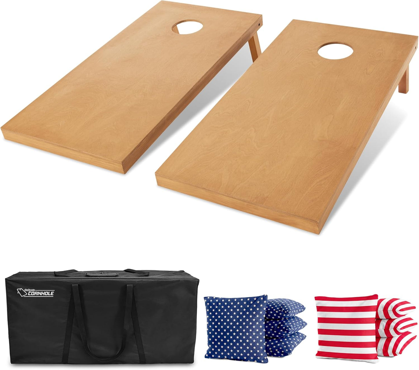 GoSports Juego de tablas de cornhole de madera de tamaño reglamenta...