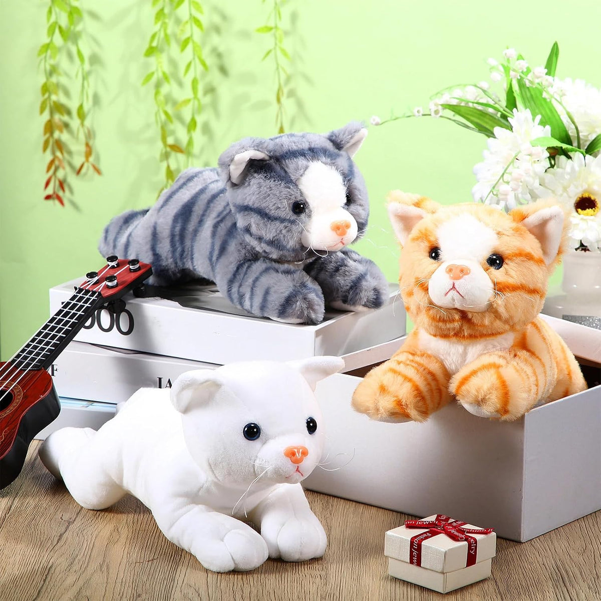 Harrycle 3 piezas de 9 pulgadas gato de peluche de juguete de regal...