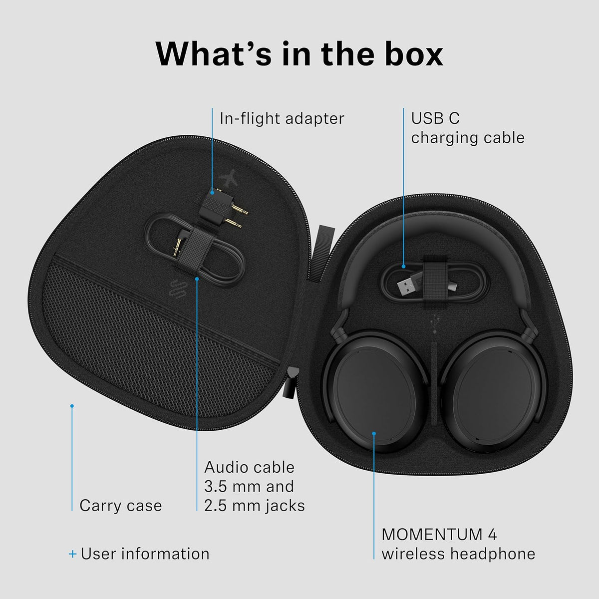 Sennheiser MOMENTUM 4 Wireless - Auriculares inalámbricos con cance...